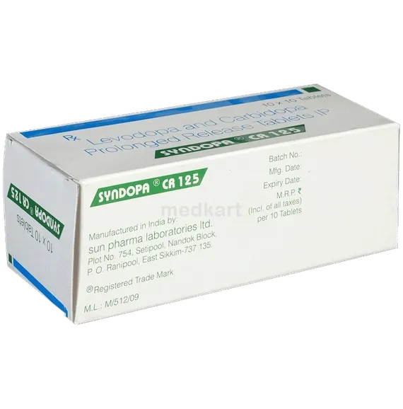 syndopa cr 125mg tablet 10's